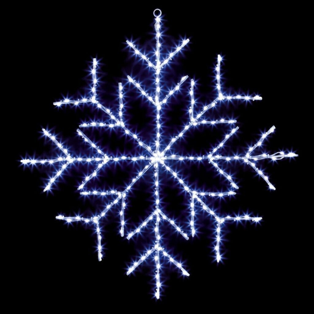 Flexibrights 76cm Twinkling Light Up Snow Flake Christmas Decoration – White 5053844384633 2